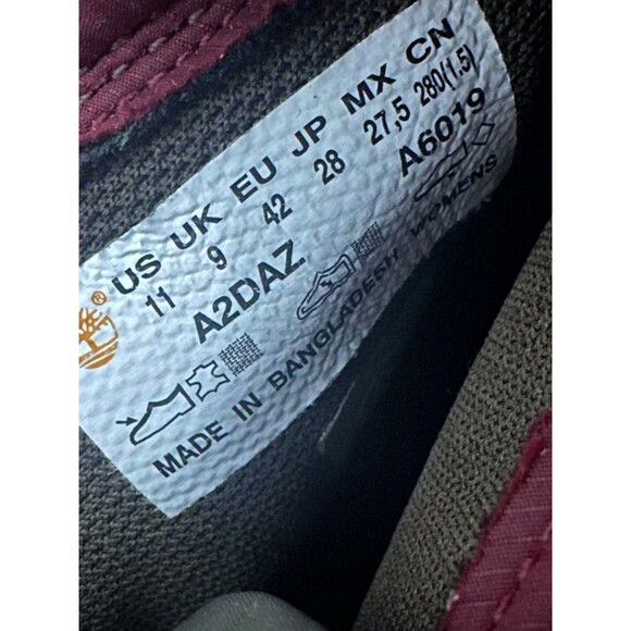 Timberland Womens Courmayeur Waterproof Hiker Boots Olive Red / Burgundy Sz 11 - Picture 9 of 15